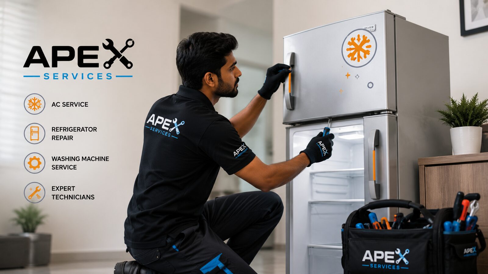 Fix It Vellore technician servicing a refrigerator