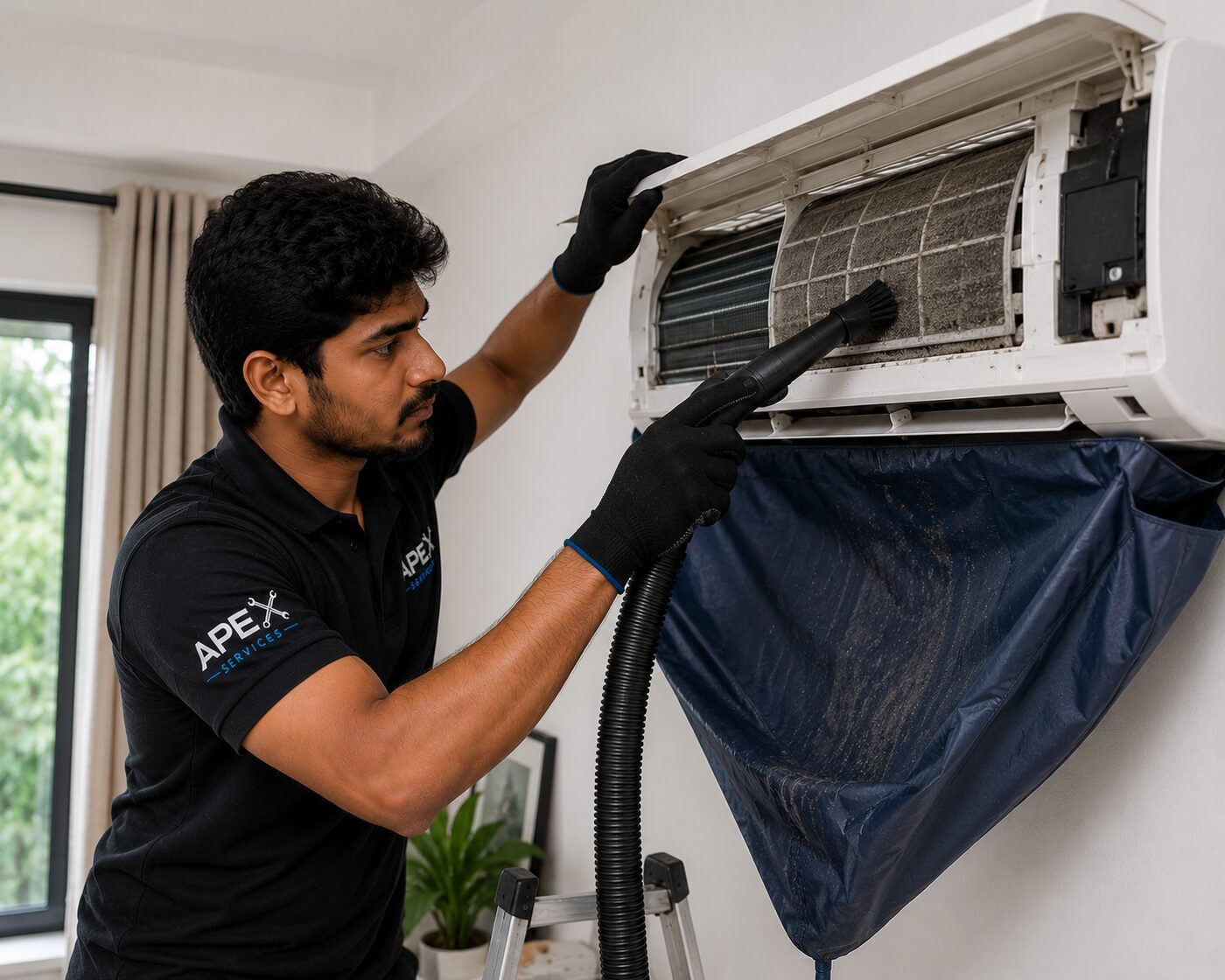 Fix It Vellore technician deep-cleaning an air conditioner