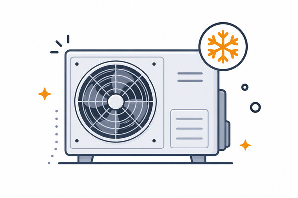 Air conditioner outdoor unit illustration